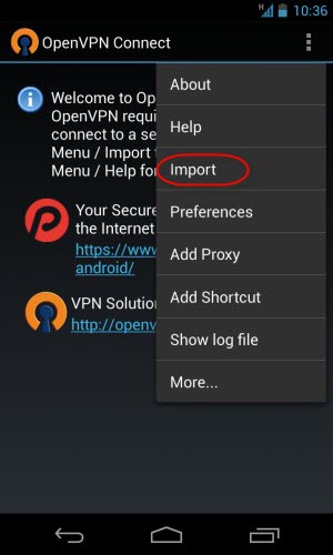 instal the new for android OpenVPN Client 2.6.8.1001