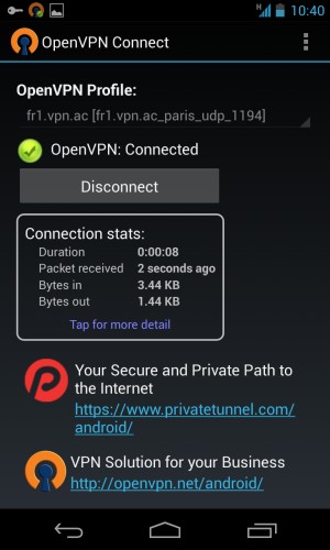 instal the new for android OpenVPN Client 2.6.7.1001