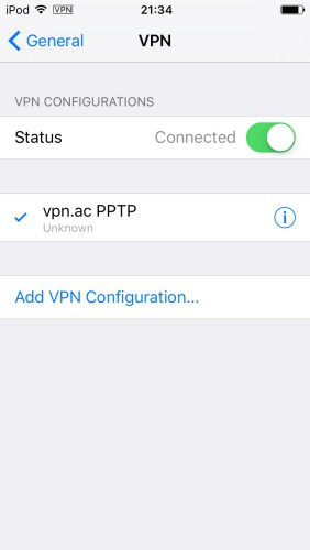 PPTP on iOS